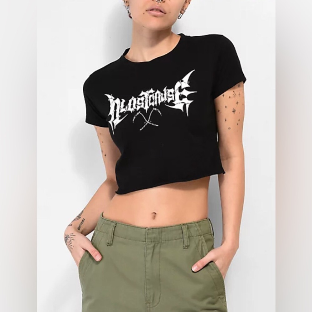 NWOT A Lost Cause Dark Crystal Black Crop Tee - Size M